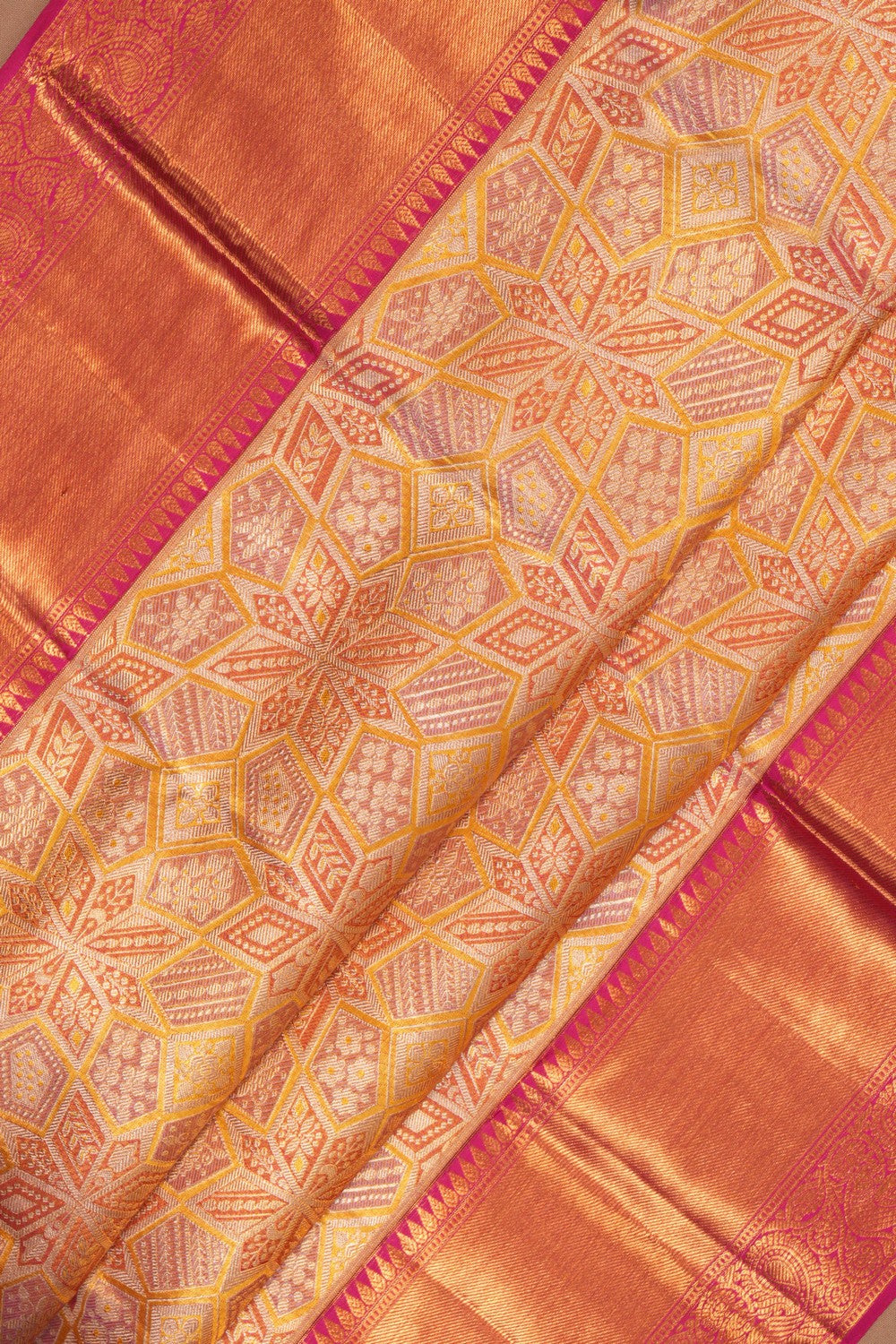 Kanchipattu Brocade Gold Saree