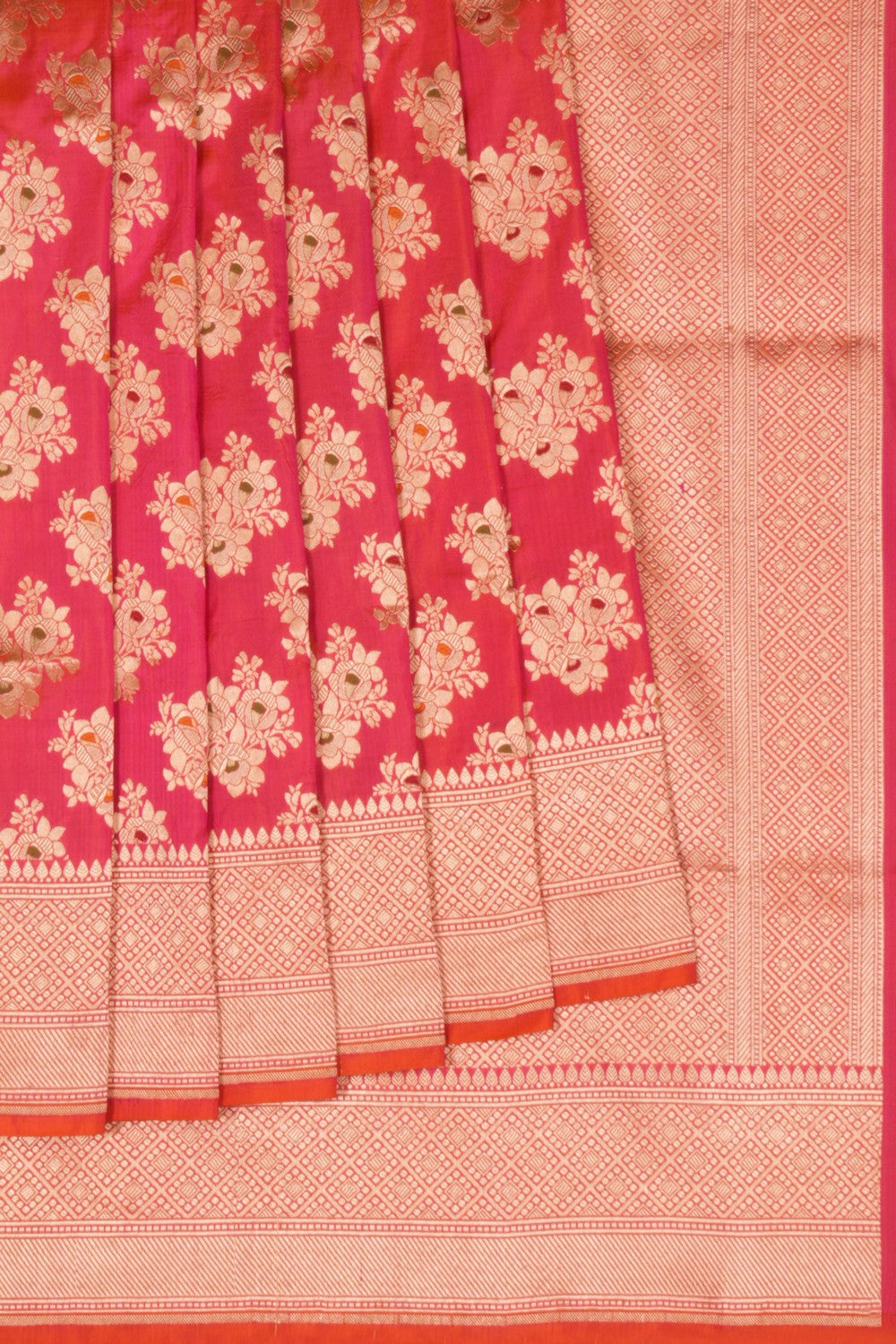 Banarasi Silk Fuchsia-Pink Saree