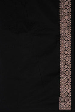 Image of Banarasi Silk Brocade Black Saree