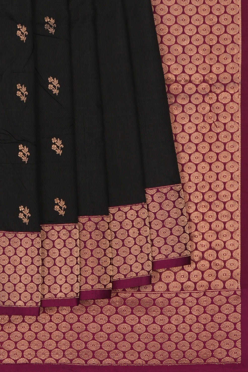 Image of Banarasi Silk Black Saree