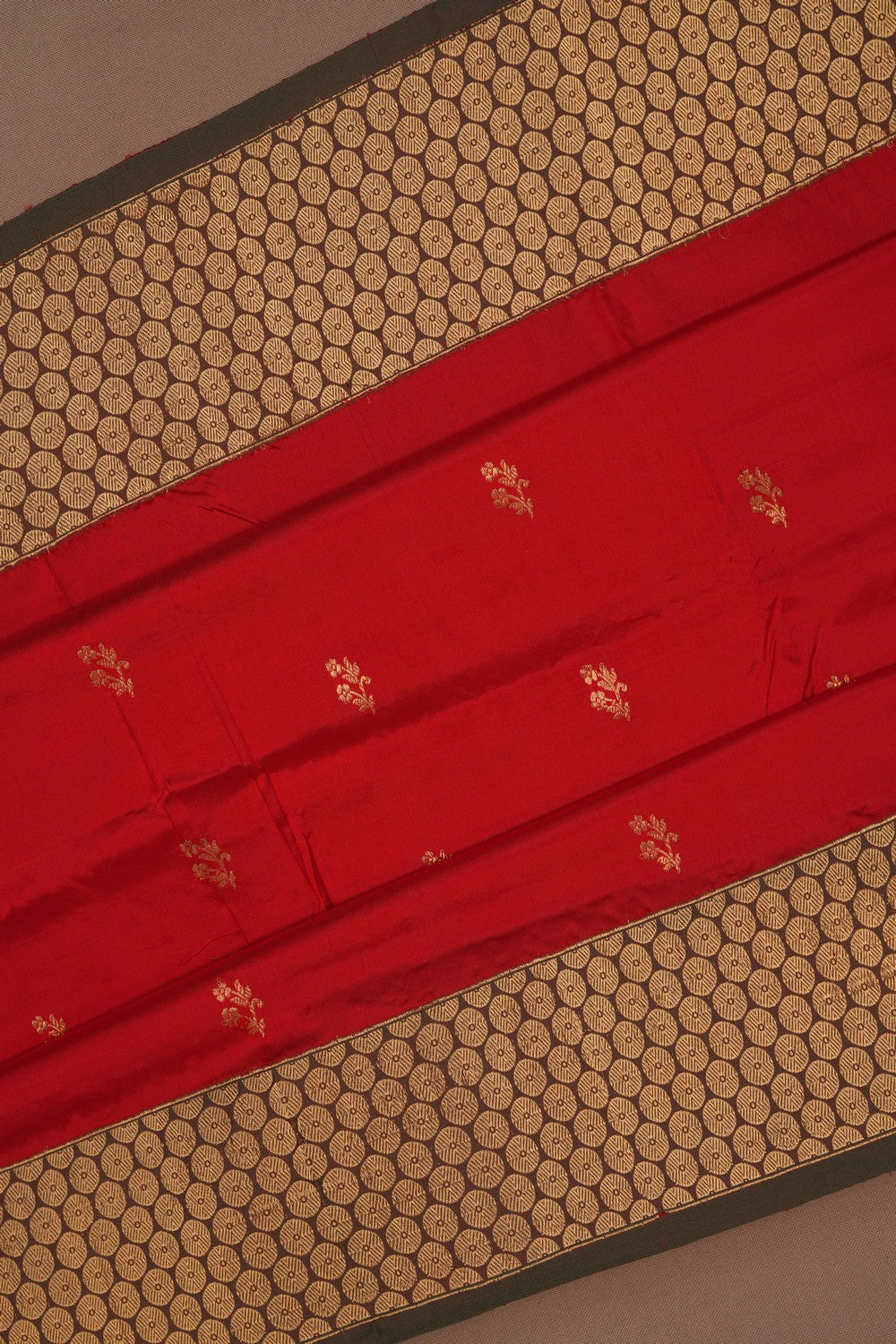 Image of Banarasi Silk Red Saree