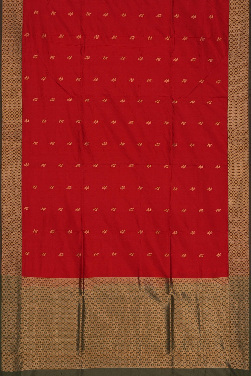 Image of Banarasi Silk Red Saree