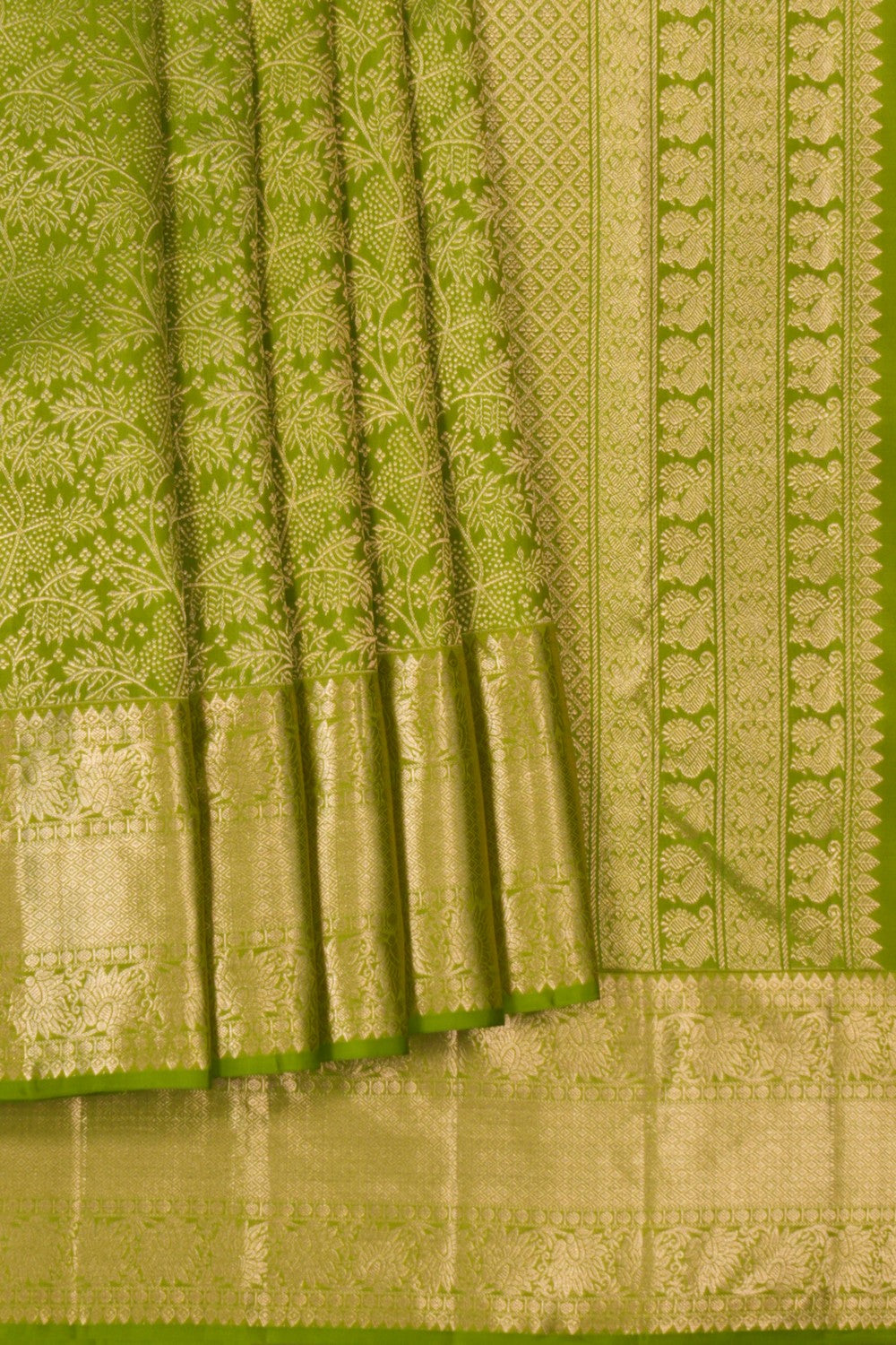 Kanchipattu Brocade Green Saree