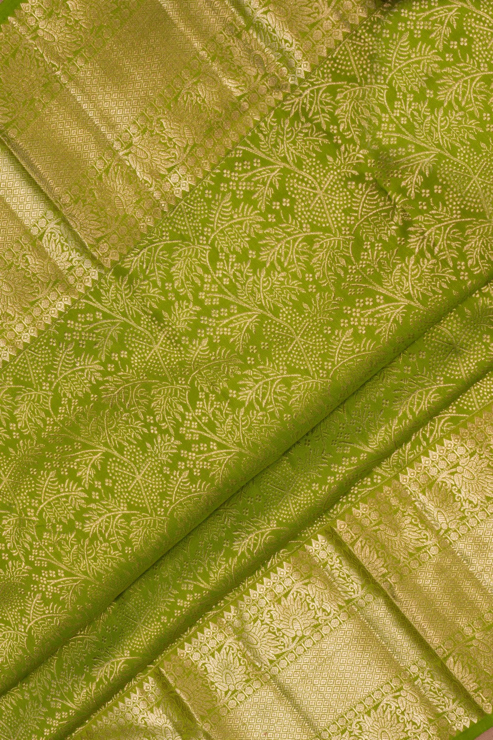 Kanchipattu Brocade Green Saree