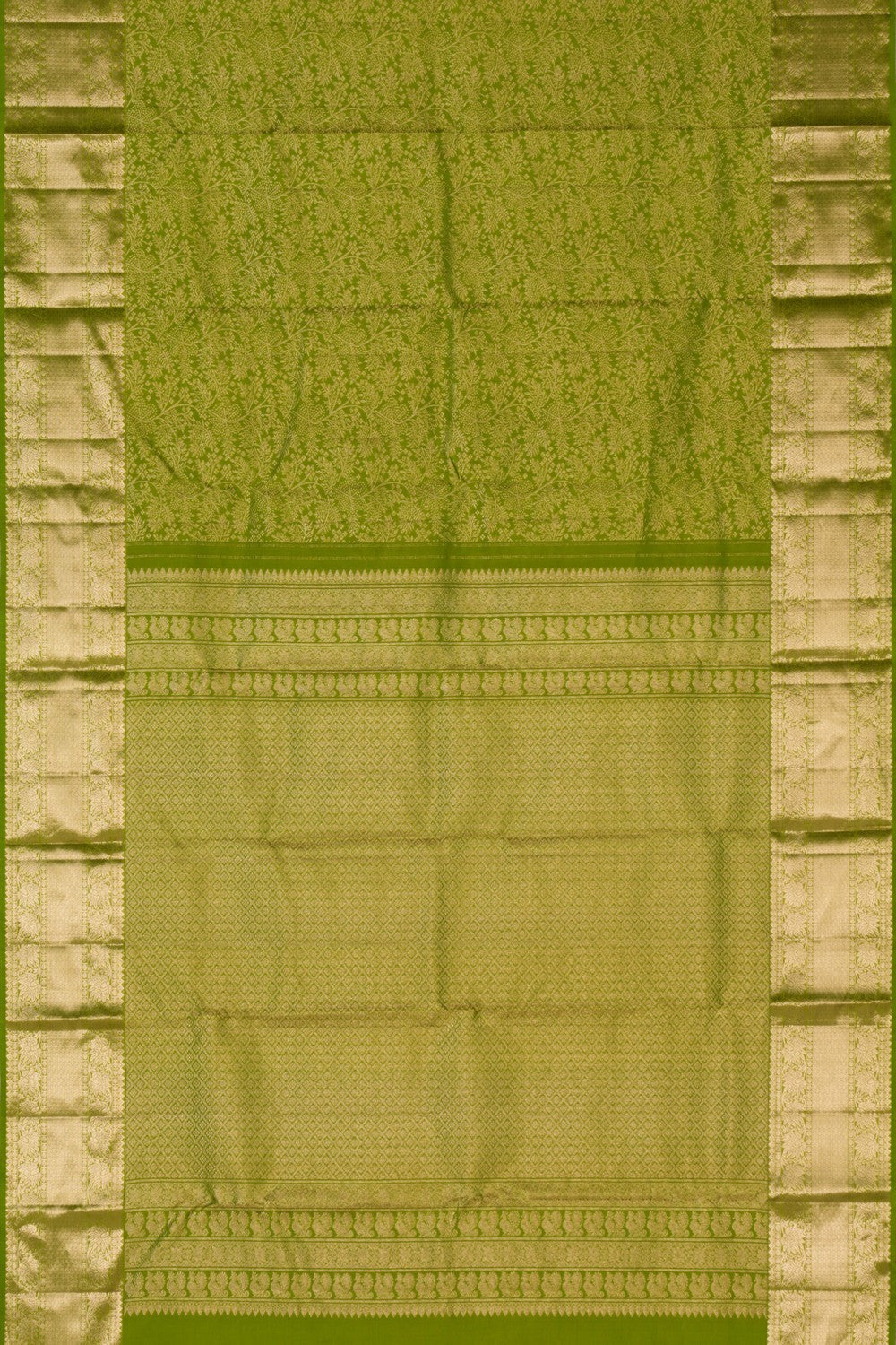 Kanchipattu Brocade Green Saree