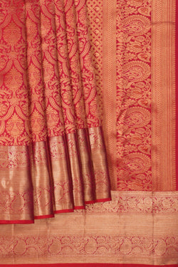 Image of Kanchipattu Brocade Pink Saree