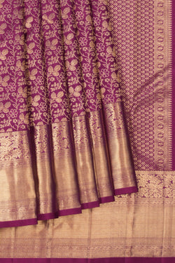 Image of Kanchipattu Brocade Purple Saree