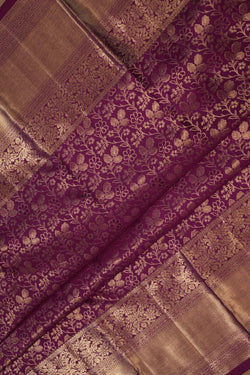 Image of Kanchipattu Brocade Purple Saree