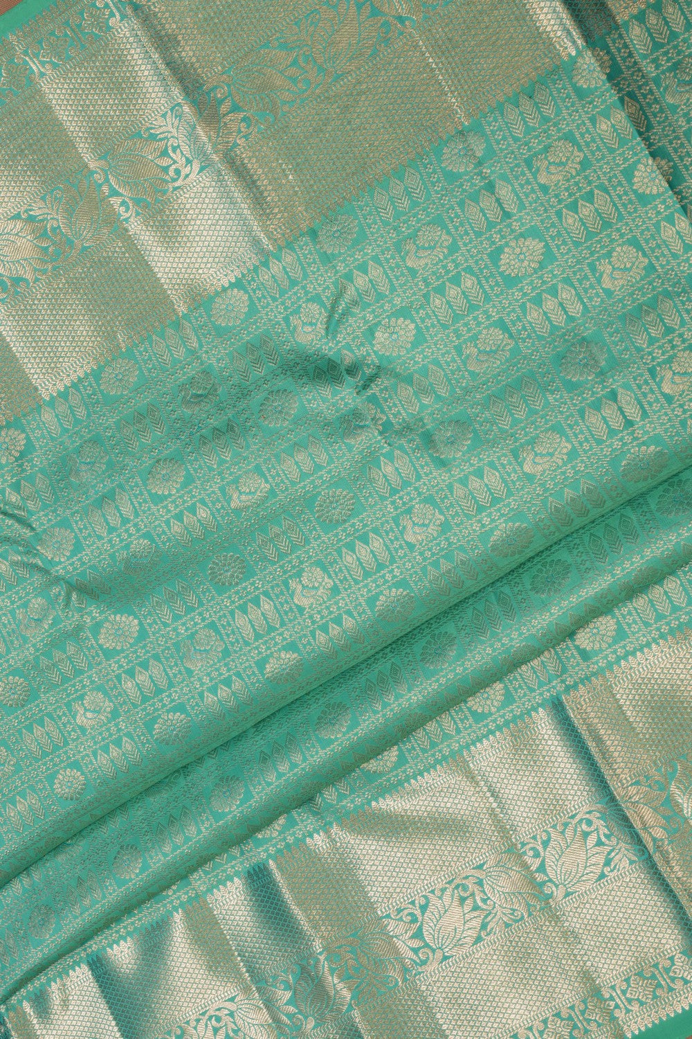 Kanchipattu Brocade Sea Green Saree