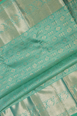 Image of Kanchipattu Brocade Sea Green Saree