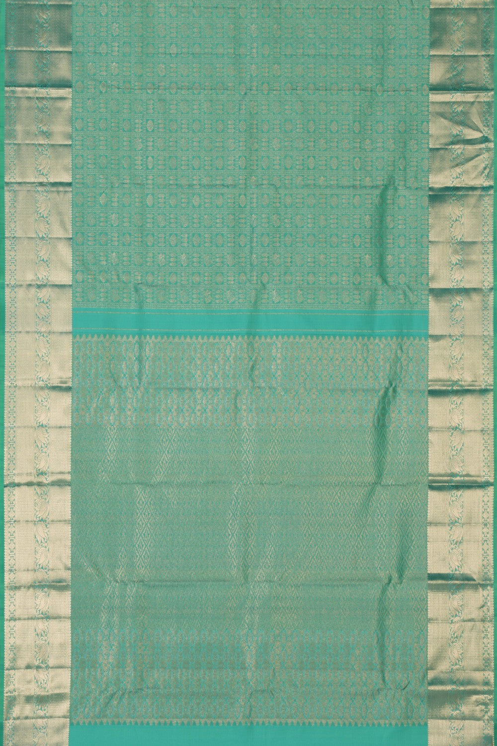 Kanchipattu Brocade Sea Green Saree