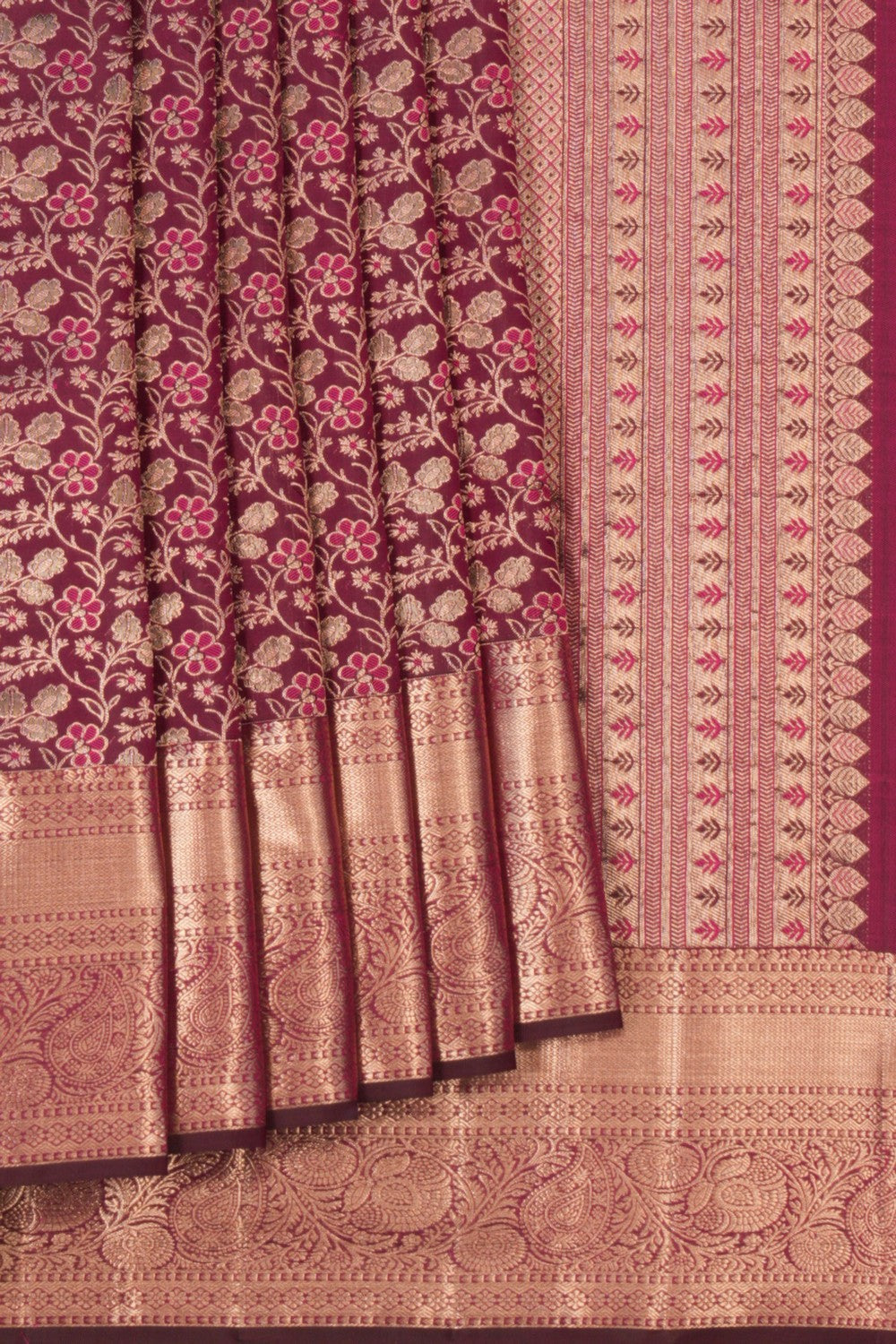 Kanchipattu Brocade Violet Saree