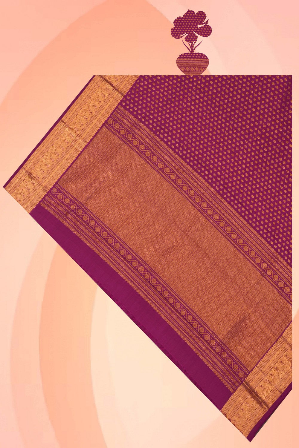 Kanchipattu Violet Dupatta