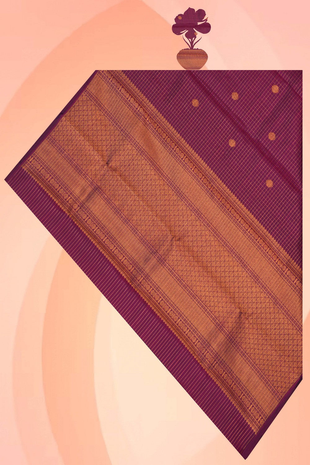 Kanchipattu Violet Dupatta