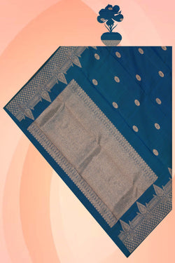 Image of Kanchipattu Blue Dupatta