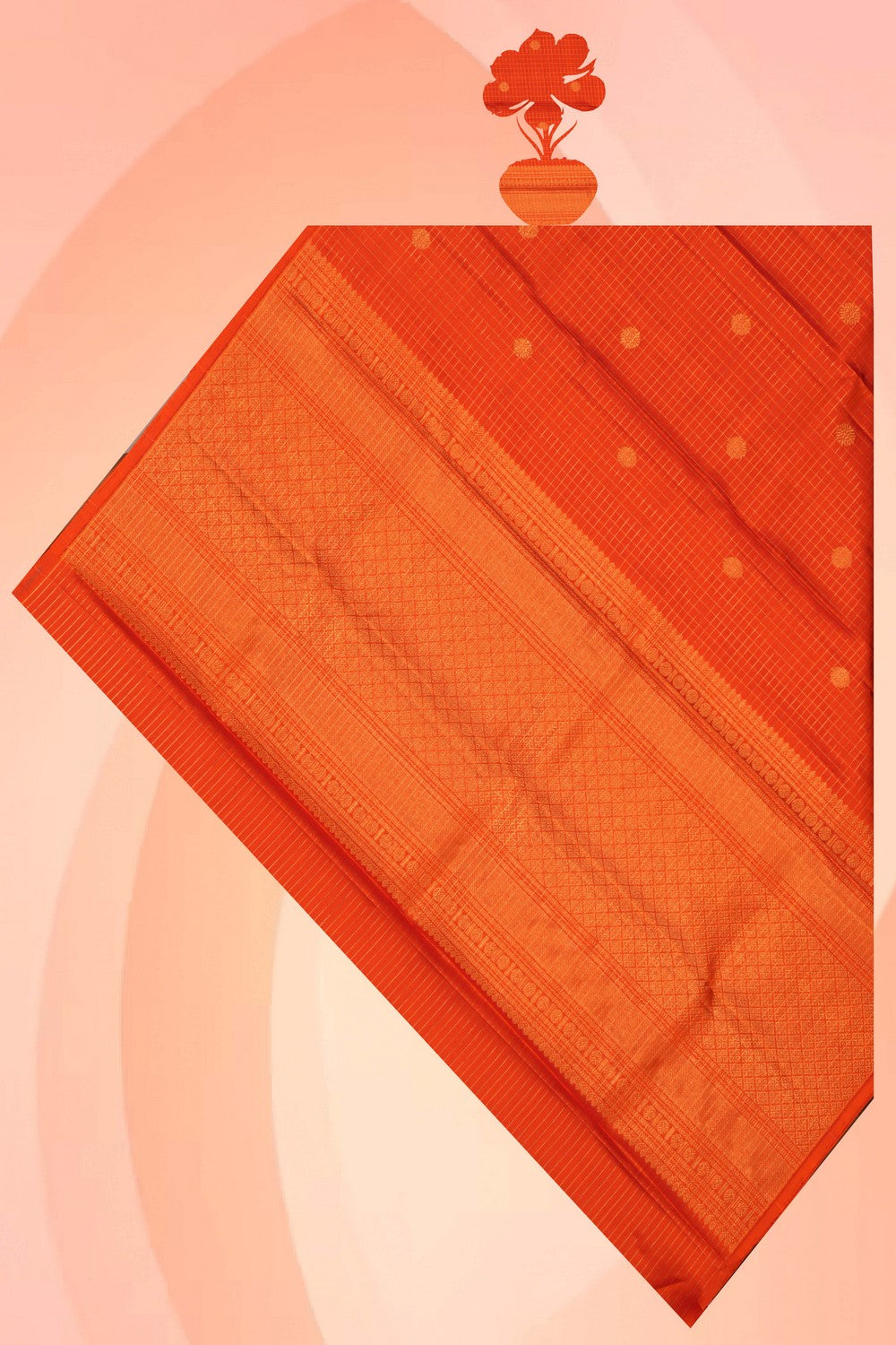 Kanchipattu Orange Dupatta