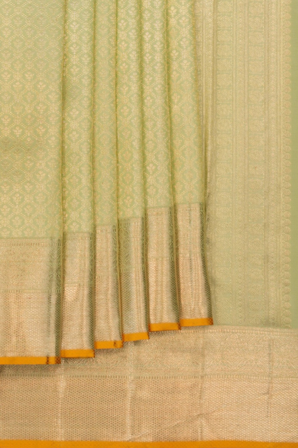 Image of Kanchipattu Brocade Mint Green Saree