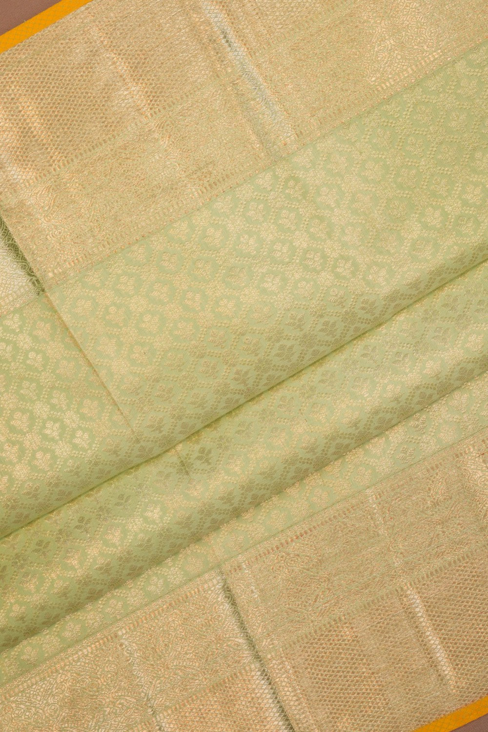 Kanchipattu Brocade Mint Green Saree