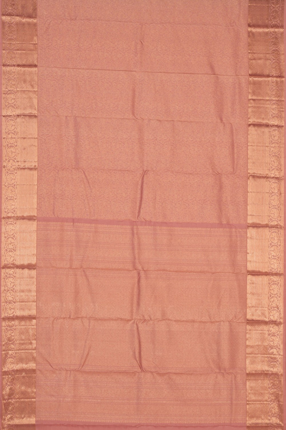 Kanchipattu Brocade Coral Pink Saree