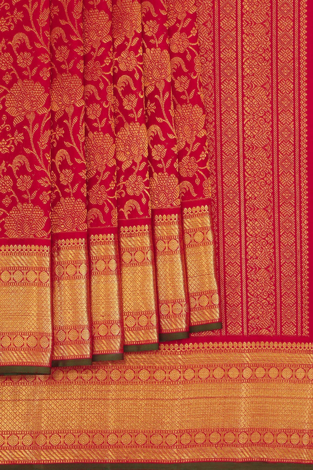 Kanchipattu Brocade Red Saree