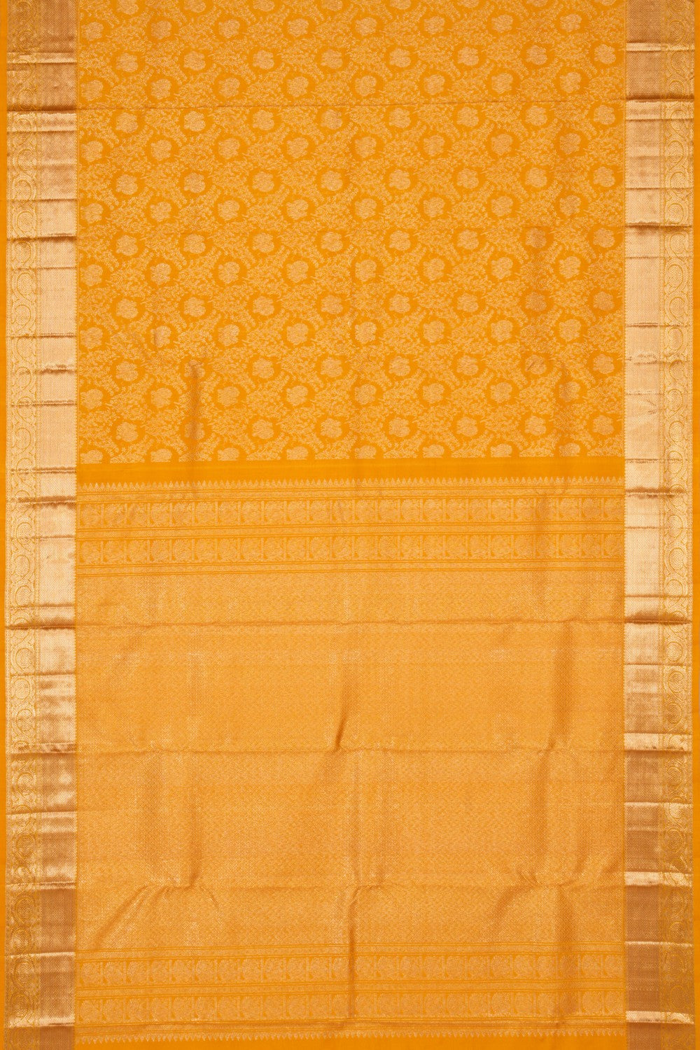 Kanchipattu Brocade Yellow Saree