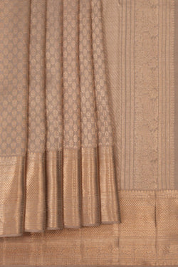 Image of Kanchipattu Brocade Grey Saree