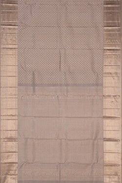 Image of Kanchipattu Brocade Grey Saree