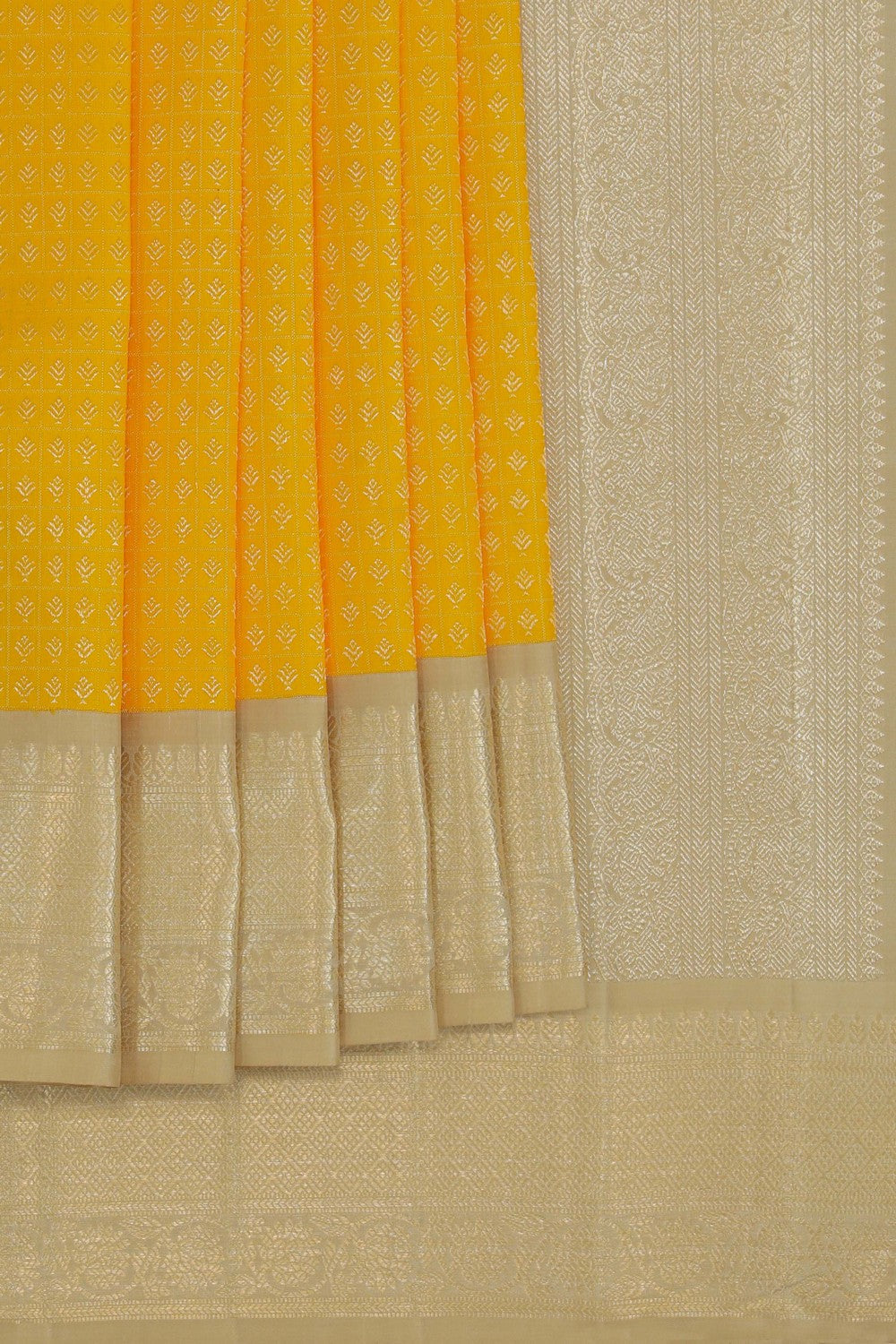 Kanchipattu Brocade Yellow Saree