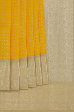 Image of Kanchipattu Brocade Yellow Saree