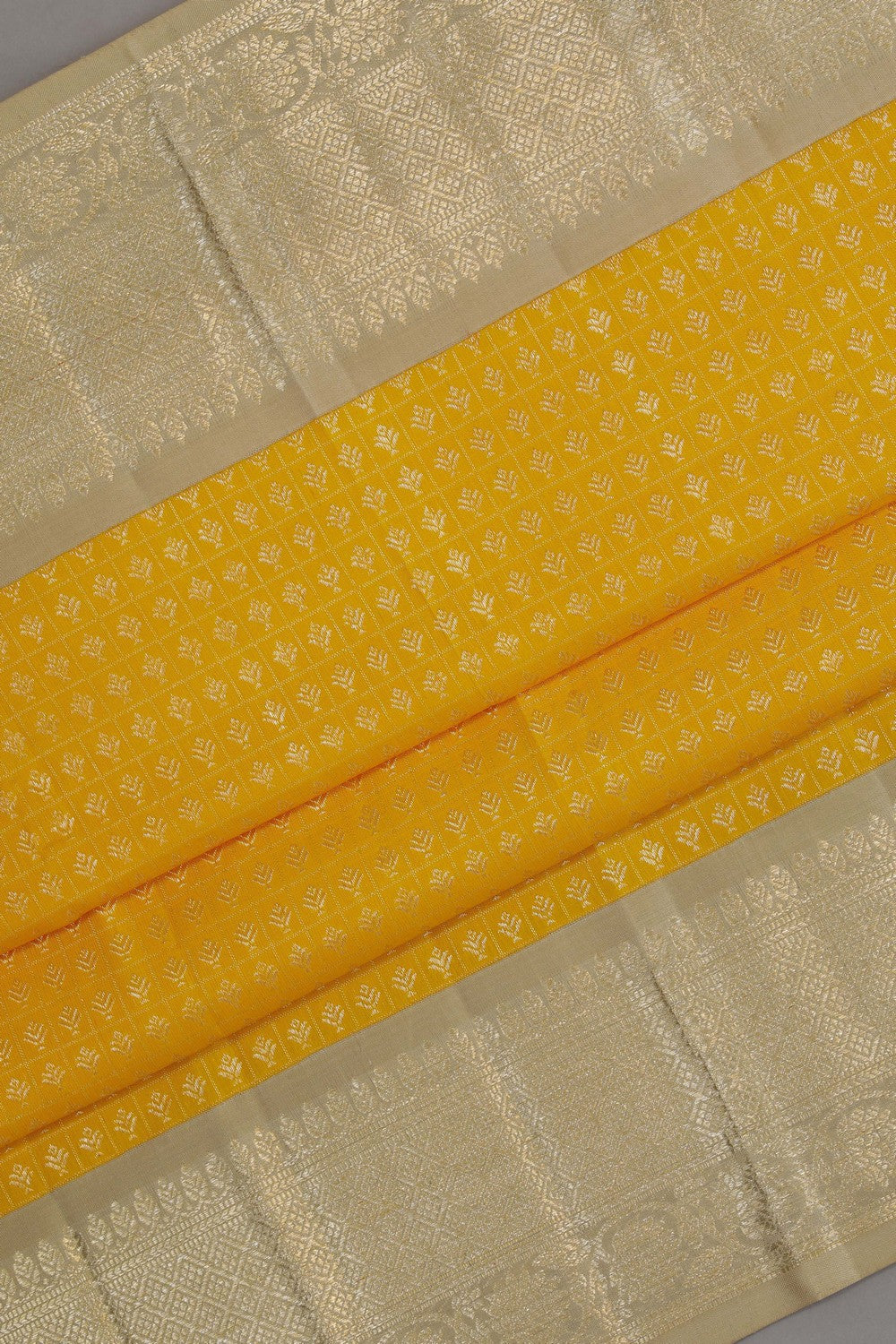 Kanchipattu Brocade Yellow Saree