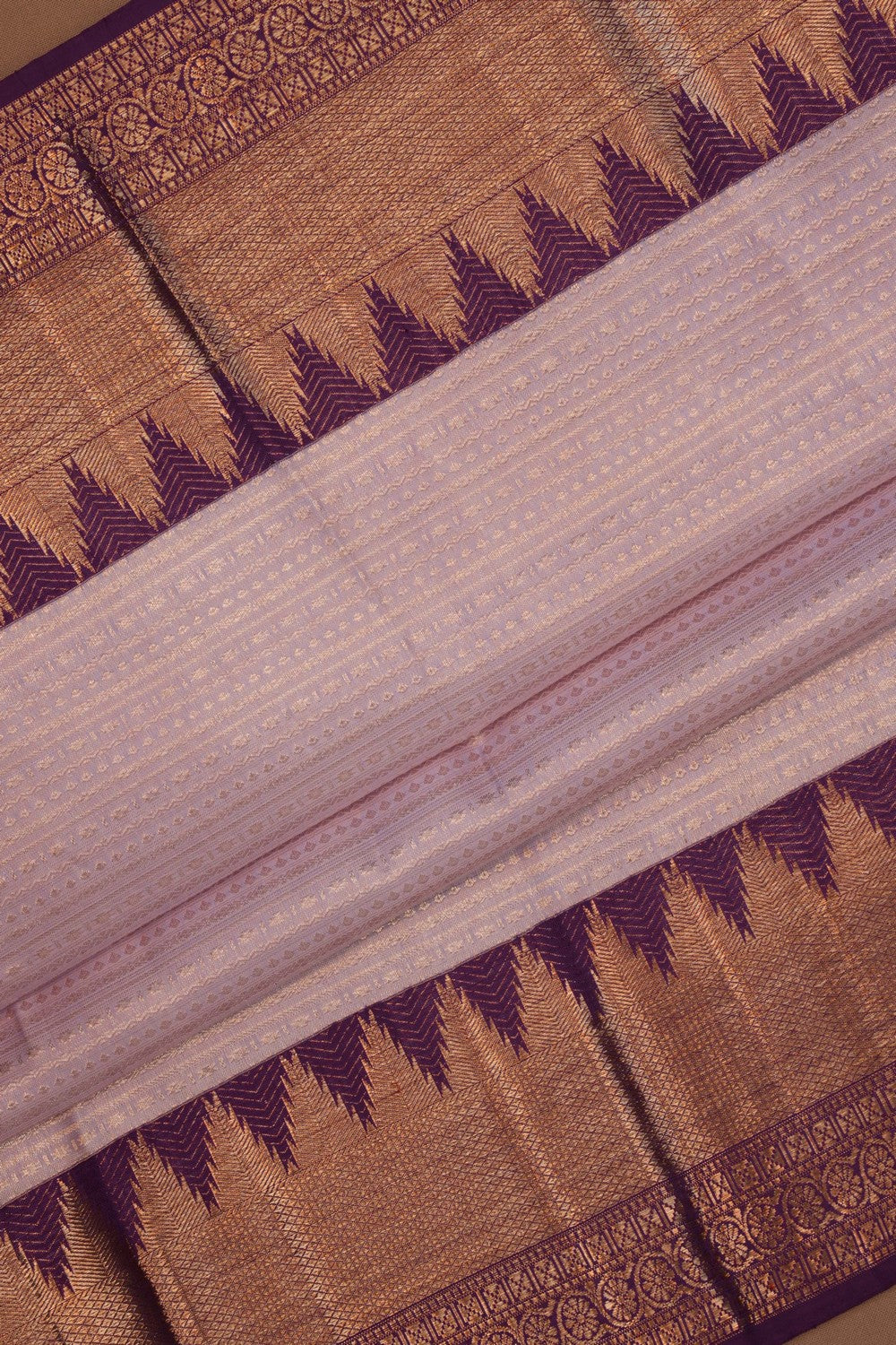 Kanchipattu Brocade Lavender Purple Saree