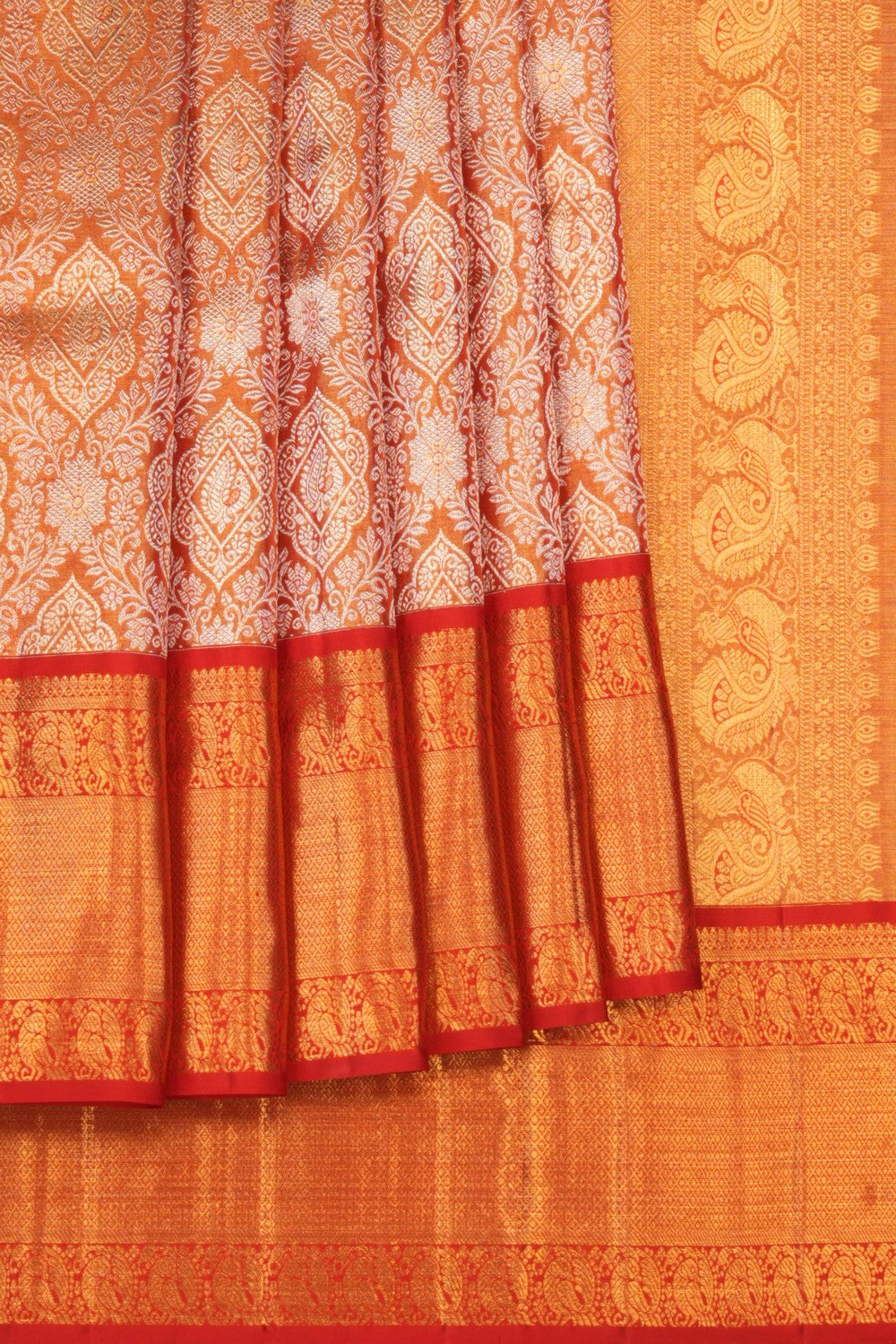 Kanchipattu Tissue Brocade Gold Saree