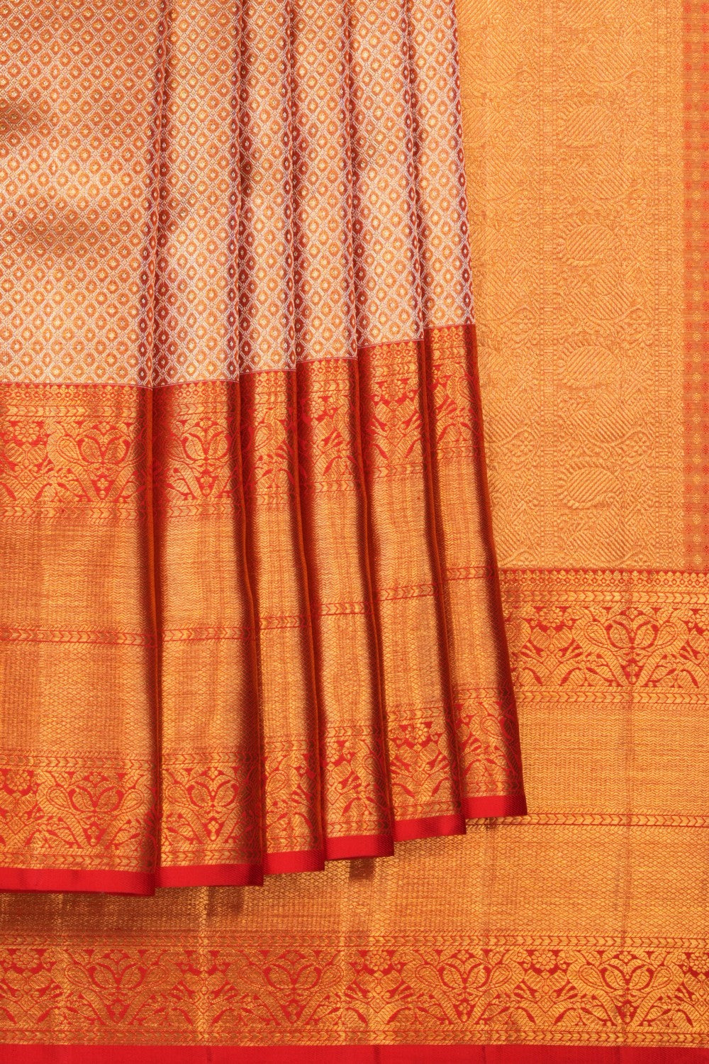 Kanchipattu Tissue Brocade Gold Saree