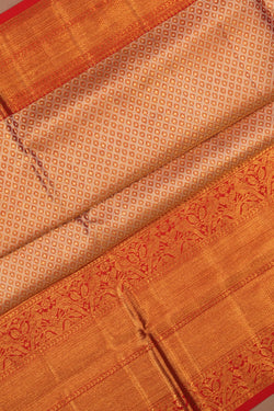 Image of Kanchipattu Tissue Brocade Gold Saree