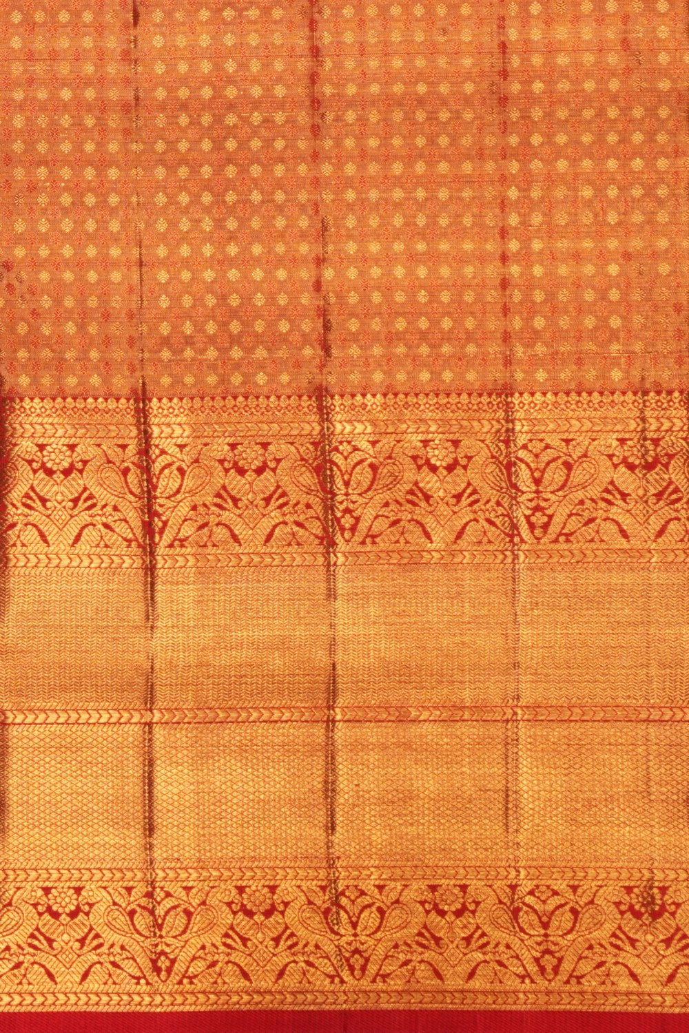 Kanchipattu Tissue Brocade Gold Saree