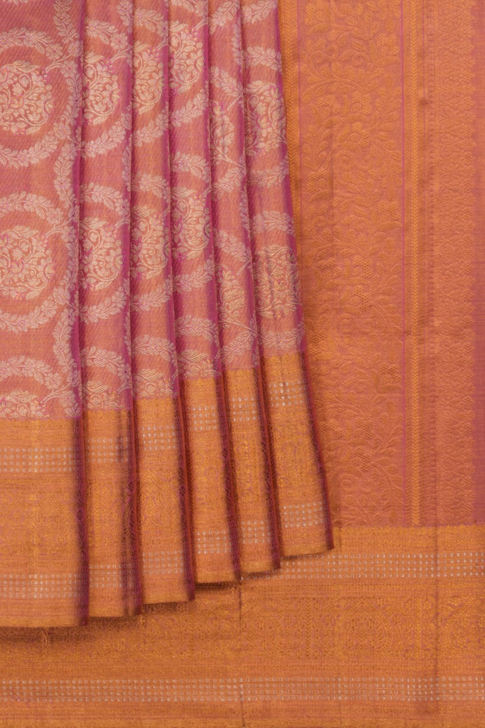 Kanchipattu Tissue Brocade Pink Saree