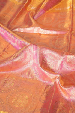 Image of Kanchipattu Tissue Brocade Pink Saree