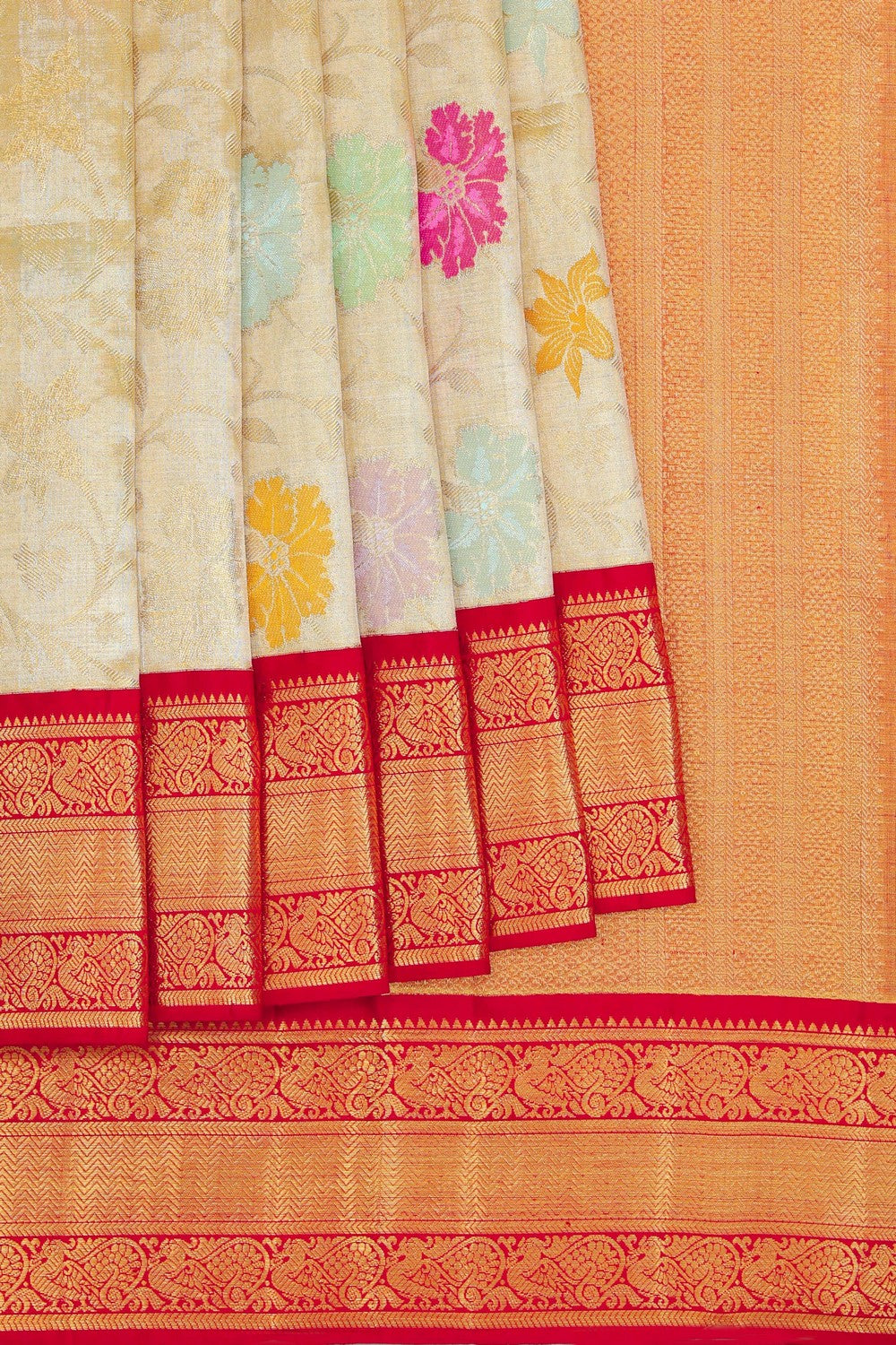 Kanchipattu Rangkat Tissue Brocade Saree