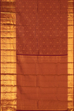 Image of Kanchipattu Kattam Maroon Saree