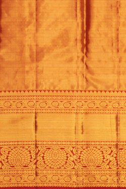 Image of Kanchipattu Tissue Brocade Peach Saree