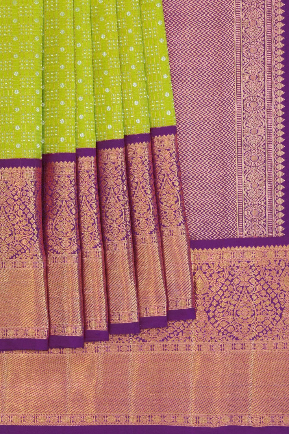 Kanchipattu Brocade Green Saree