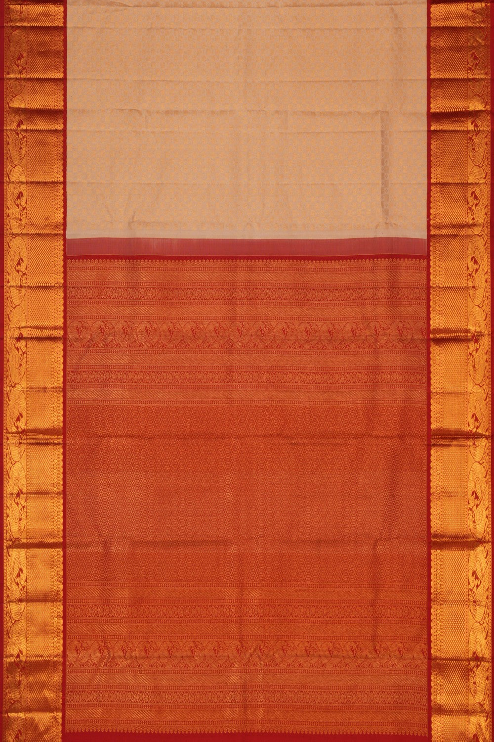 Kanchipattu Brocade Off-White Saree