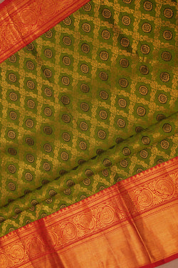 Image of Kanchipattu Brocade Green Saree