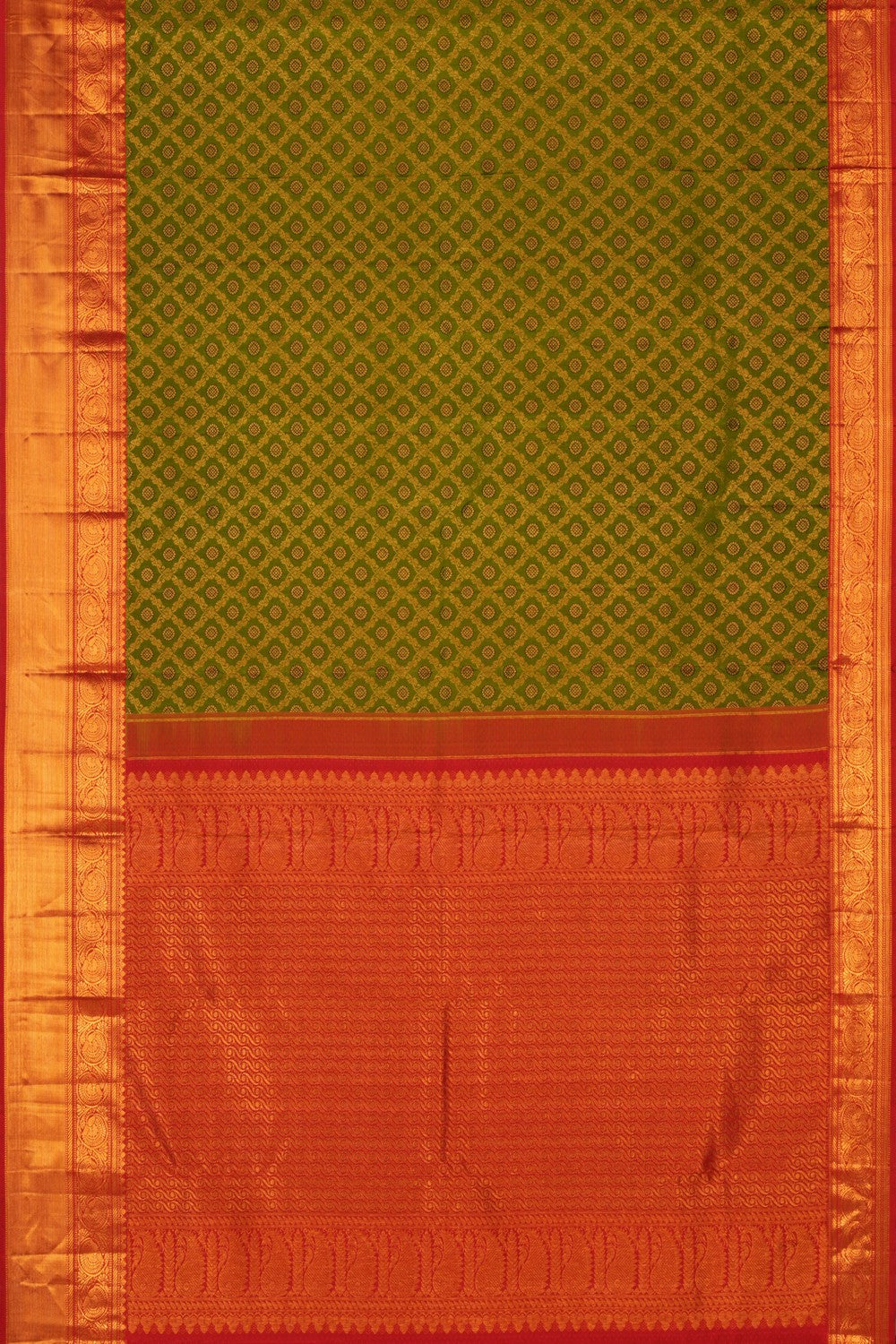 Kanchipattu Brocade Green Saree