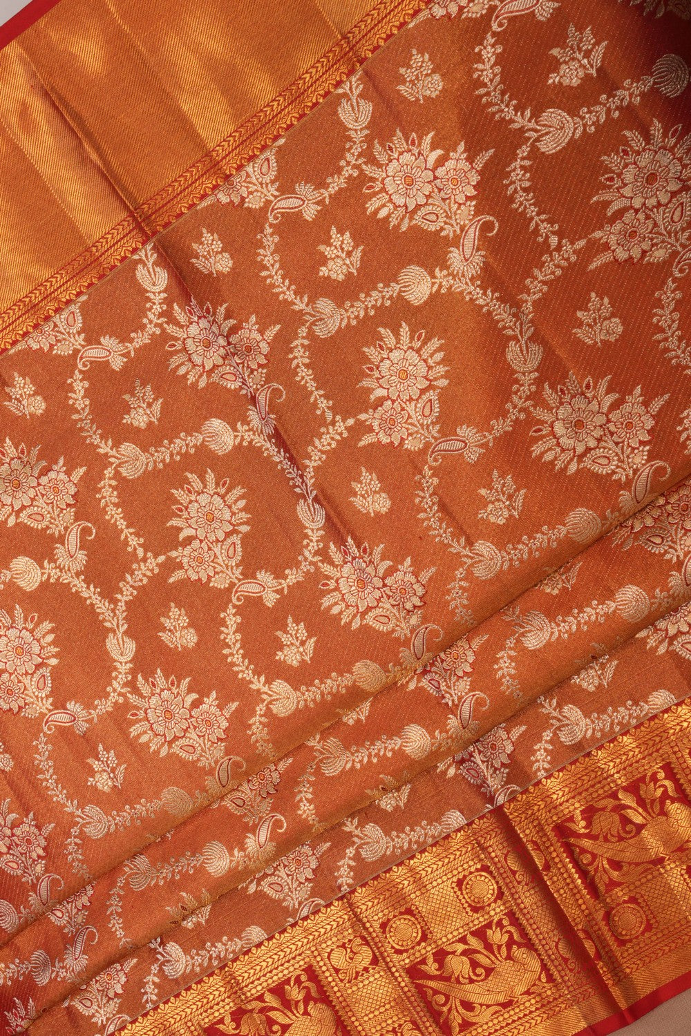 Kanchipattu Brocade Red Saree