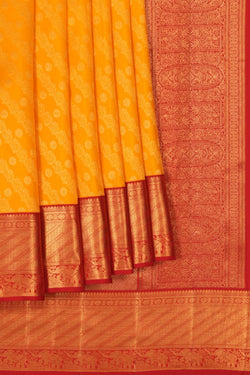 Image of Kanchipattu Brocade Yellow Saree