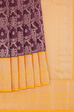 Image of Kanchipattu Brocade Earthy Maroon Saree