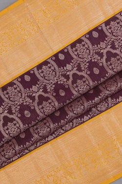 Image of Kanchipattu Brocade Earthy Maroon Saree