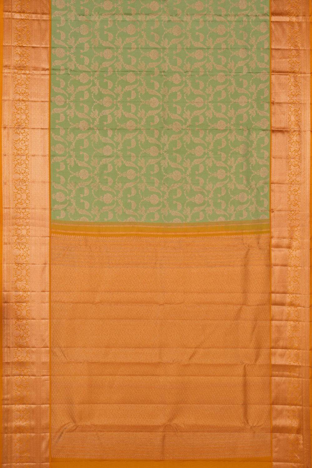 Kanchipattu brocade Sage Green Saree