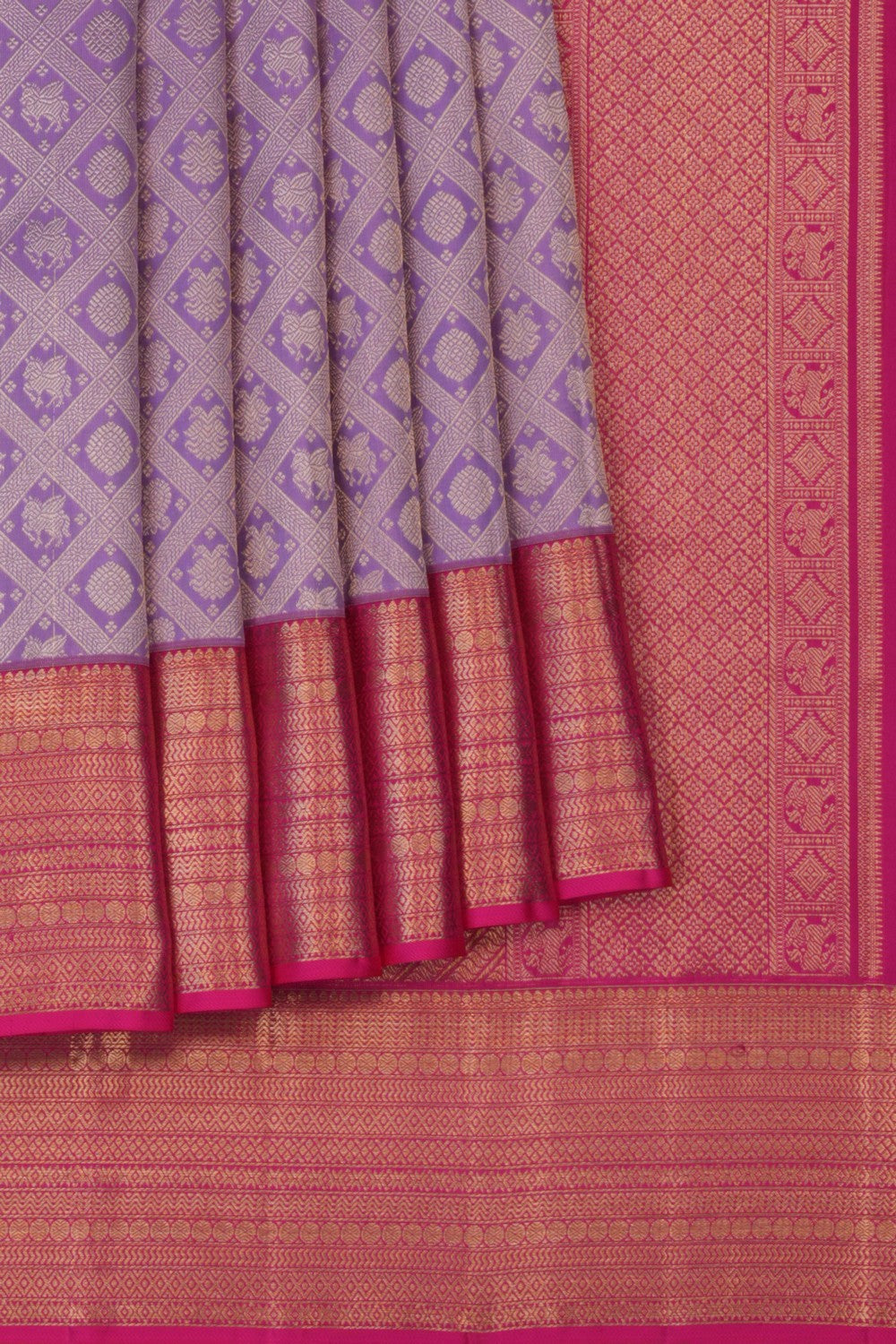 Kanchipattu Brocade Purple Saree